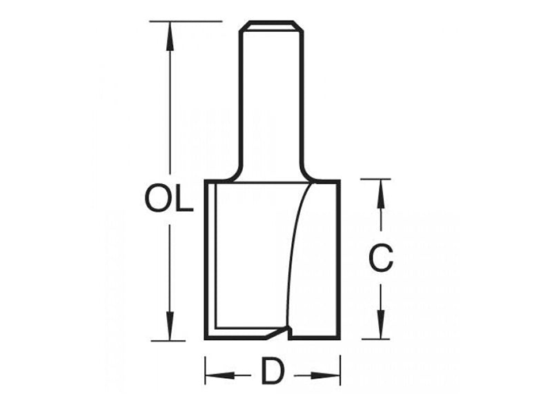 Trend 4/6 x 1/2 TCT Two Flute Cutter 20.0 x 25mm TRE4612TC