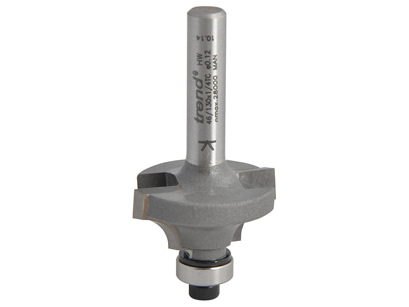 Trend 46/130 x 1/4 TCT Bearing Guided Ovolo & Round Over 6.3mm Radius TRE4613014TC
