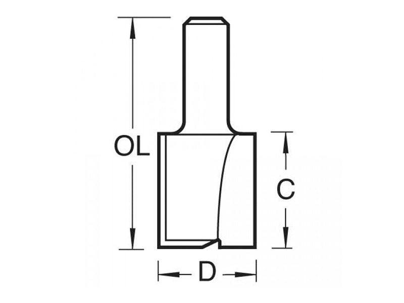 Trend 4/6 x 1/4 TCT Two Flute Cutter 20.0 x 25mm TRE4614TC