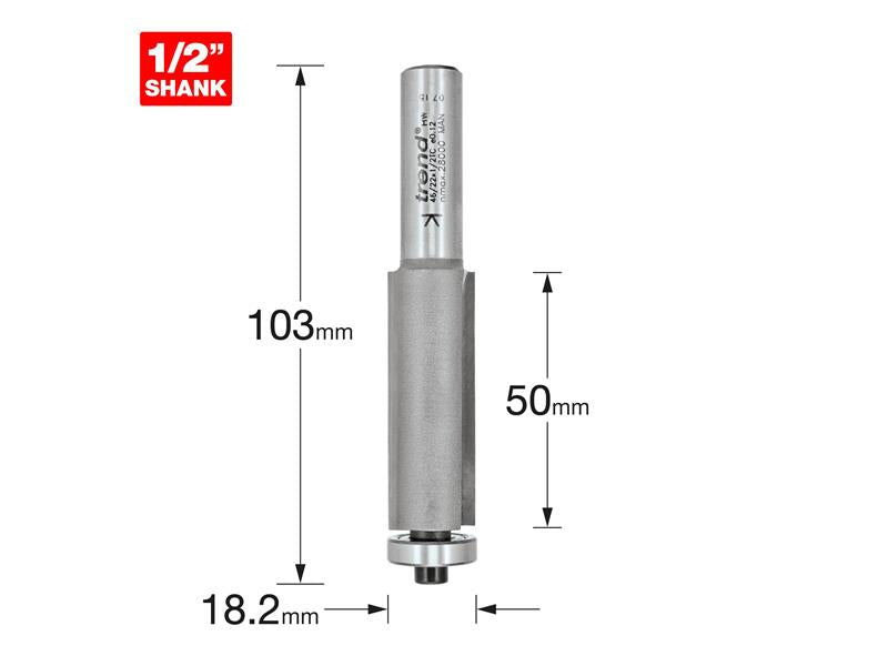 Trend 46/22 x 1/2 TCT 90° Template Profiler 18.2 x 50mm TRE462212TC
