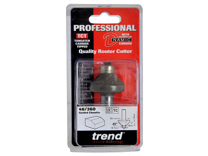 Trend 46/360 x 1/2 TCT Bearing Guided Chamfer 45° 35.1 x 12mm TRE4636012TC
