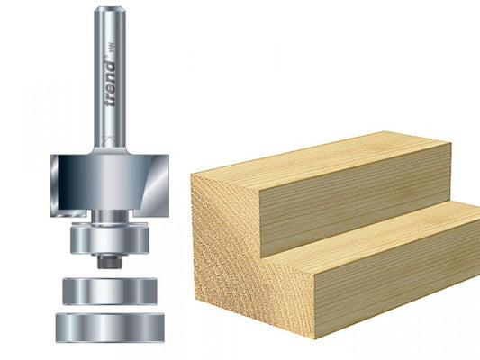 Trend 46/44 x 1/4 TCT Bearing Guided Rebater 24mm x 12.7mm TRE464414TC