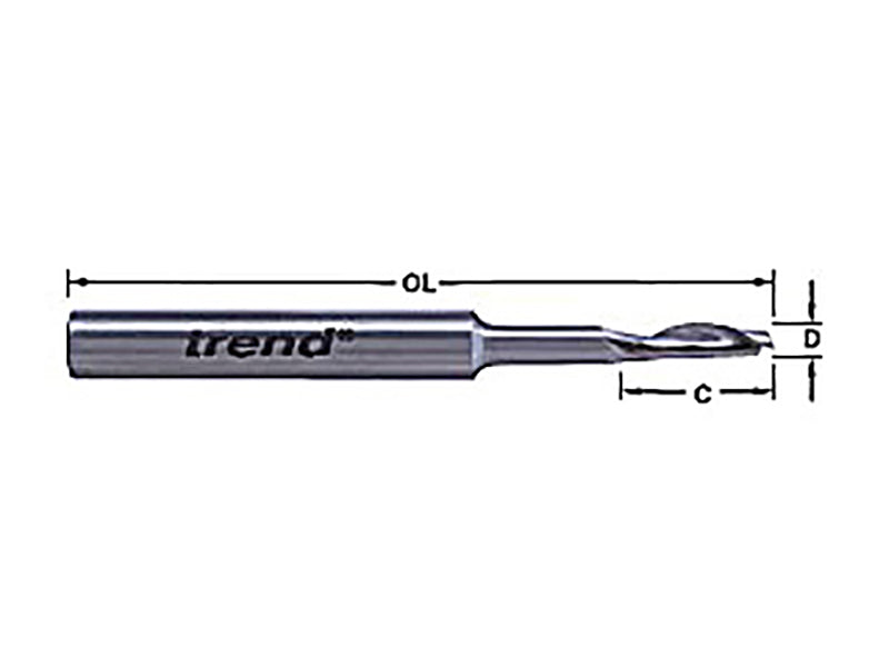 Trend 50/19 x 8mm HSSE Steel Helical Plunge Bit 5mm TRE50198HSE