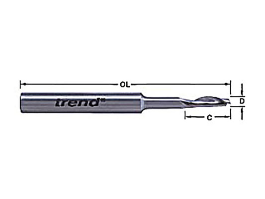 Trend 50/19 x 8mm HSSE Steel Helical Plunge Bit 5mm TRE50198HSE