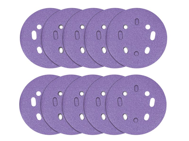 Trend Aluminium Oxide Orbital Sanding Disc 125mm x 120G (Pack 10) TREAB125120A