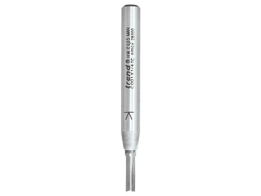 Trend C001 x 1/4 TCT Two Flute Cutter 3.2 x 9.5mm TREC00114TC