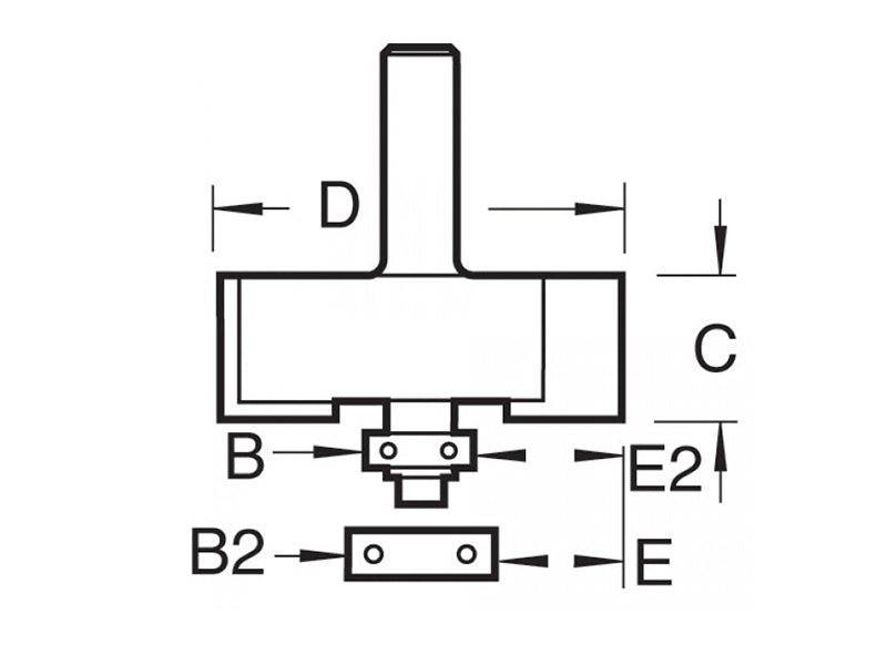 Trend C040 x 1/4 TCT Bearing Guided Rebater 35.0mm TREC04014TC
