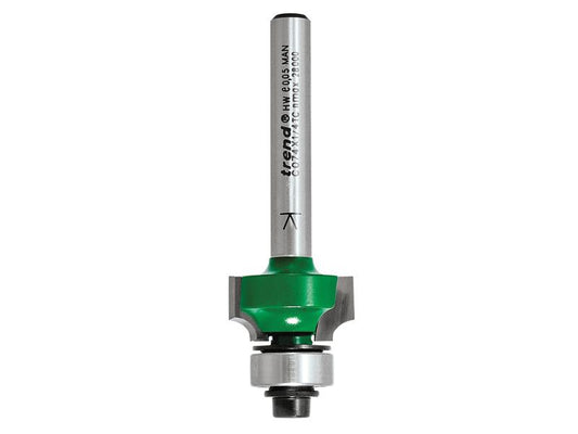 Trend C074 x 1/4 TC Round Over Two Flute Cutter 3.2 x 9.5mm TREC07414TC