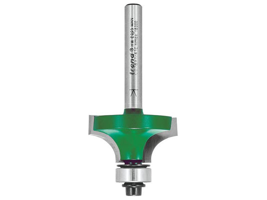 Trend C078 x 1/4 TC Round Over Two Flute Cutter 9.5 x 15.9mm TREC07814TC