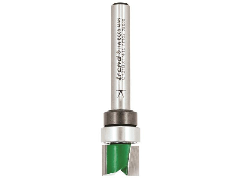 Trend C121B x 1/4 TC Bearing Guided Template Profile Cutter 12.7mm x 9.5mm TREC121B14TC