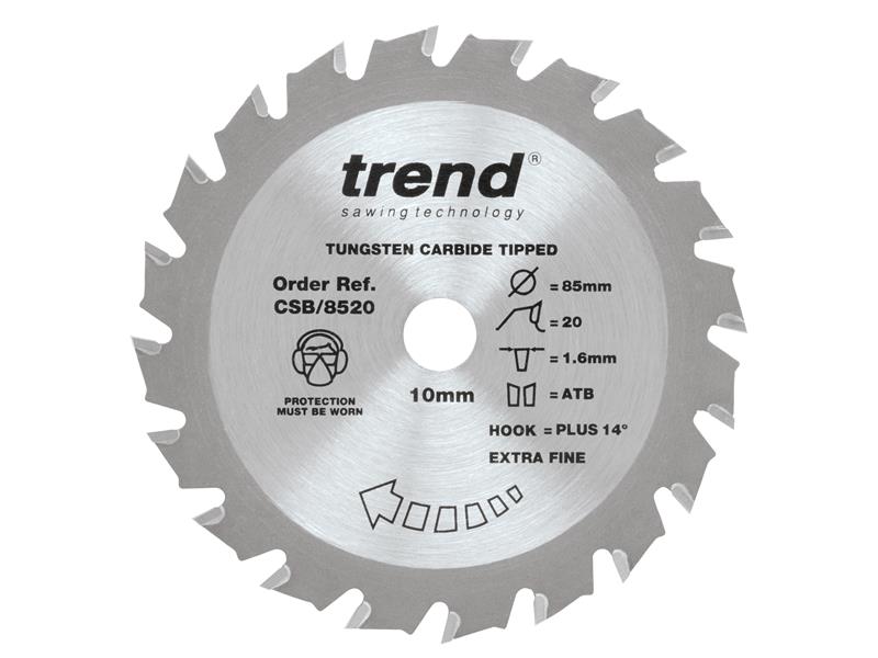Trend CraftPro Mini Saw Blade 85 x 10mm x 20T TRECSB8520
