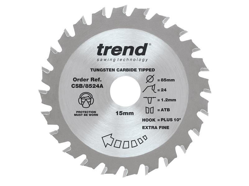 Trend CraftPro Mini Saw Blade 85 x 15mm x 24T TRECSB8524A