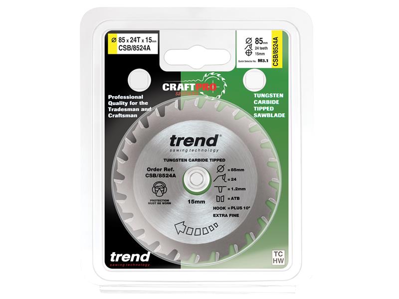 Trend CraftPro Mini Saw Blade 85 x 15mm x 24T TRECSB8524A