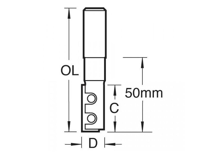 Trend RT/11M x 1/2 TC Straight Blade Rota-Tip 12.7mm x 89mm TRERT11M12TC