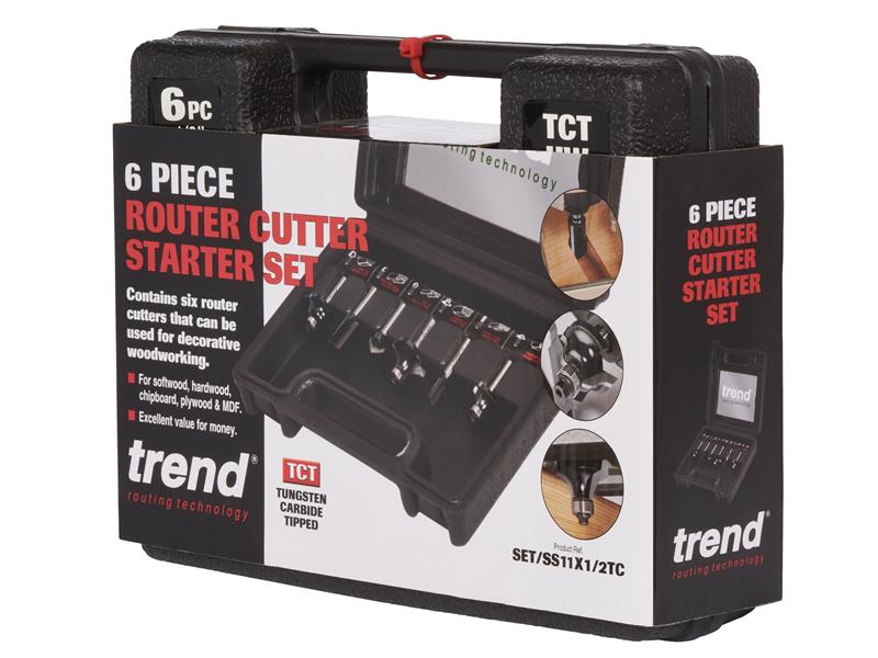 Trend 1/2in Router Cutter Set, 6 Piece TRESET6PC12