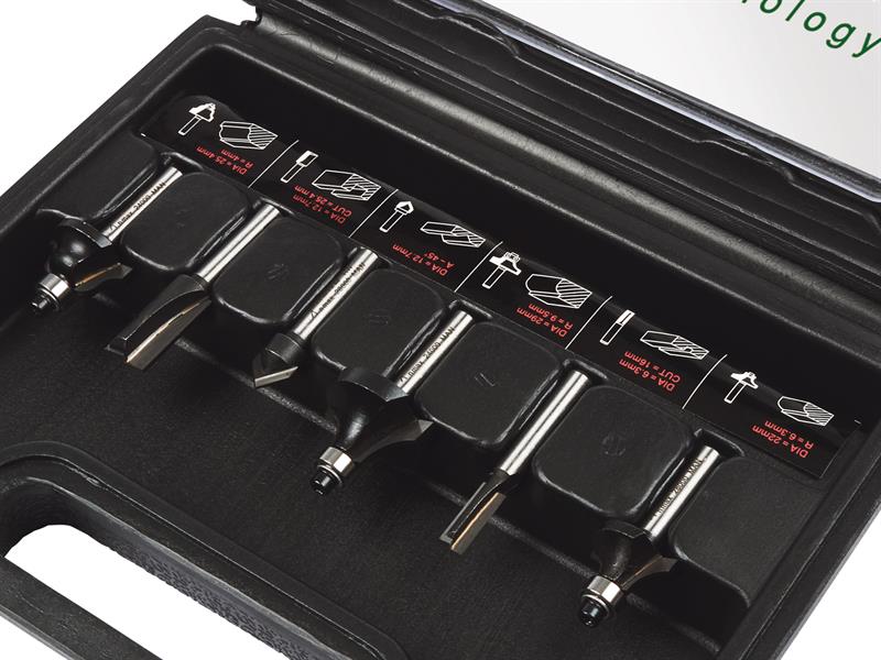 Trend 1/4in TCT Router Cutter Set, 6 Piece TRESET6PC14