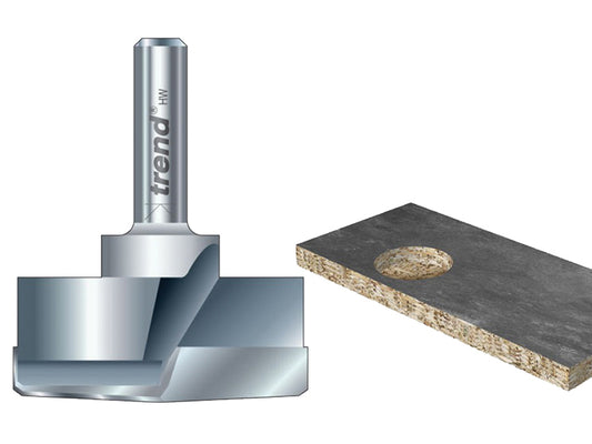 Trend T421/35 x 1/4 TCT Hinge Sinking Bit 35mm Diameter TRET4213514T