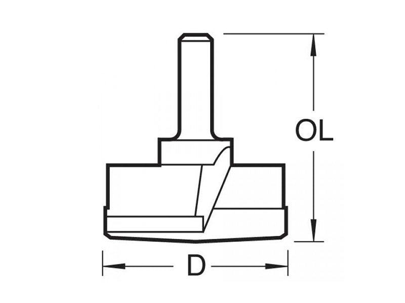 Trend T421/35 x 1/4 TCT Hinge Sinking Bit 35mm Diameter TRET4213514T