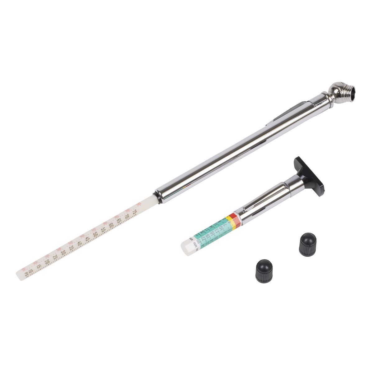 Sealey Tyre Pressure & Tread Depth Gauge Set 2pc SCALE 5-50psi TST/PGT