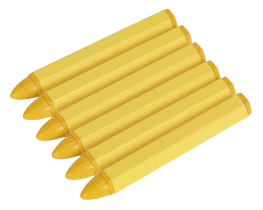 Sealey Tyre Marking Crayon - Yellow Pack of 6 TST14