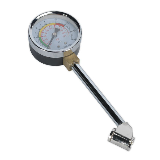 Sealey Twin Connector Tyre Pressure Gauge 0-220psi TSTPG34
