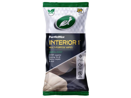 Turtle Wax Interior 1 Multi-Purpose Wipes (Pack of 24) TWX54070