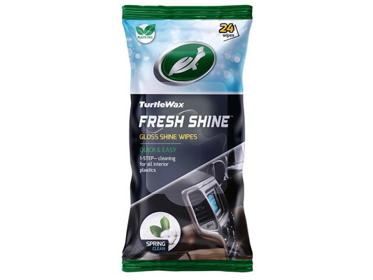 Turtle Wax Fresh Shine Gloss Wipes, Spring Fresh (Pack of 24) TWX54071