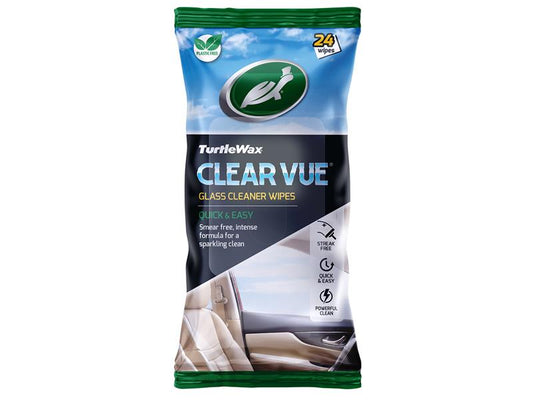 Turtle Wax Clear Vue Glass Cleaner Wipes (Pack of 24) TWX54073