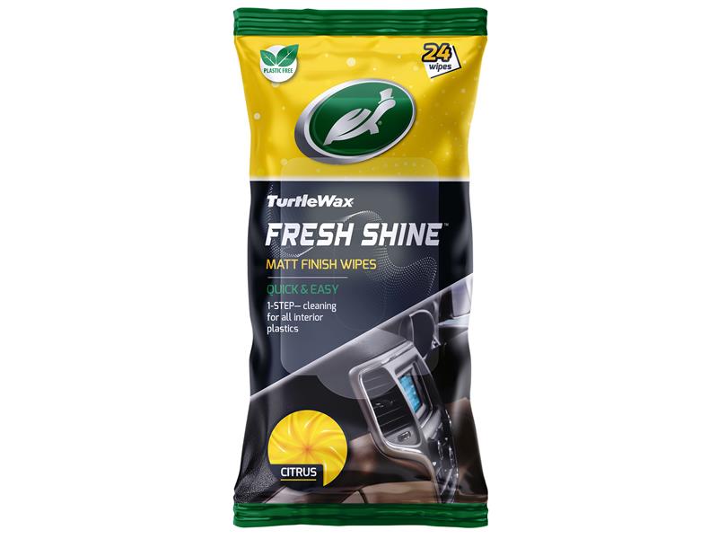 Turtle Wax Fresh Shine Matt Wipes, Citrus (Pack of 24) TWX54074