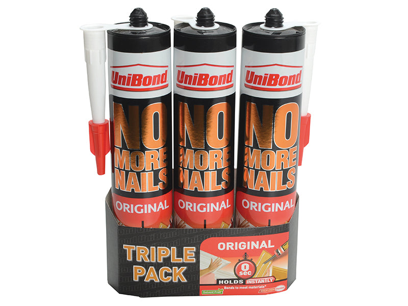 UniBond No More Nails Interior Cartridge Triple Pack 365g x 3 UNI1969154