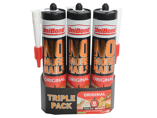 UniBond No More Nails Interior Cartridge Triple Pack 365g x 3 UNI1969154