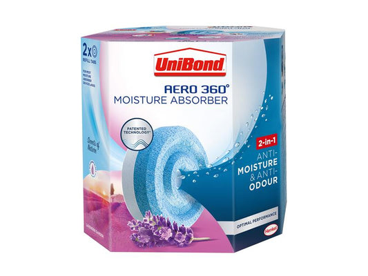 UniBond Aero 360 Moisture Absorber Lavender Garden Refills (Pack 2) UNI2091273