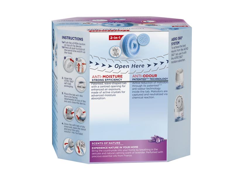 UniBond Aero 360 Moisture Absorber Lavender Garden Refills (Pack 2) UNI2091273