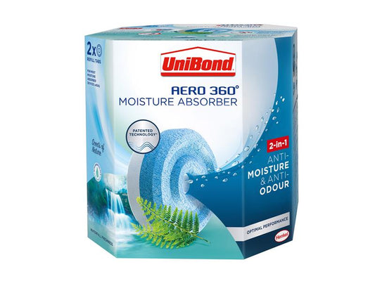 UniBond Aero 360 Moisture Absorber Waterfall Freshness Refill (Pack 2) UNI360RWATER