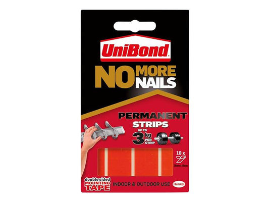 UniBond No More Nails Permanent Pads 19mm x 40mm (Pack of 10) UNI781740