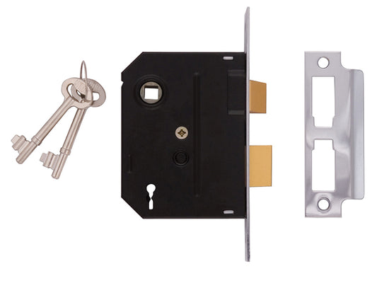 UNION 2295 2 Lever Mortice Sashlock Chrome Finish 63mm 2.5in Visi UNNY2295CH25