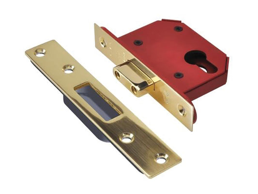 UNION StrongBOLT 21EU EUS-PB-2.5 Euro Deadlock Plated Brass 68mm 2.5in UNNJL21EPB25