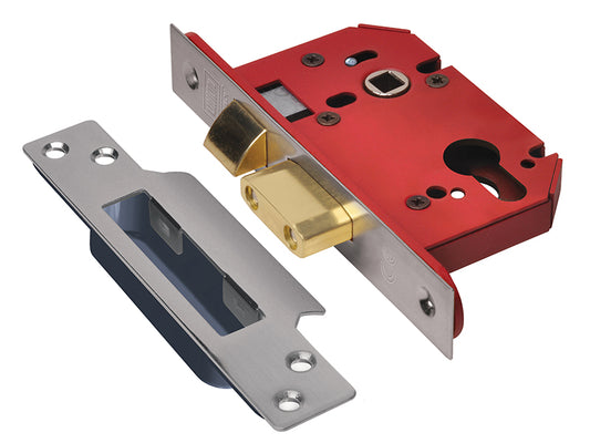 UNION StrongBOLT 22EU EUS-SS-2.5 Euro Sashlock Stainless Steel 68mm 2.5in UNNJL22ESS25