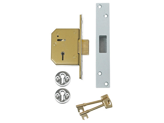 UNION 3G115 C Series 5 Lever Deadlock 67mm 2.5in Satin Brass UNNV3G115B67