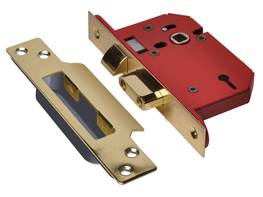 UNION StrongBOLT 2203S 3 Lever Mortice Sashlock Polished Brass 81mm 3in Visi UNNY2203PB30