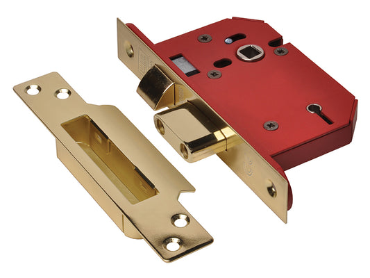 UNION StrongBOLT 2205S 5 Lever Mortice Sashlock Polished Brass 68mm 2.5in Visi UNNY2205PB25
