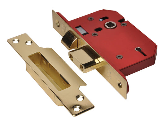 UNION StrongBOLT 2205S 5 Lever Mortice Sashlock Polished Brass 81mm 3in Visi UNNY2205PB30