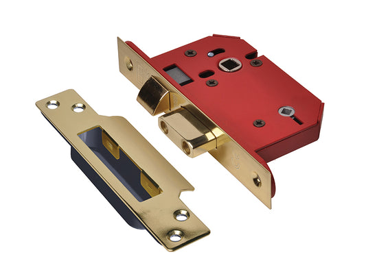 UNION StrongBOLT 22WCS Mortice Bathroom Lock Polished Brass 68mm 2.5in Visi UNNY22WCPB25