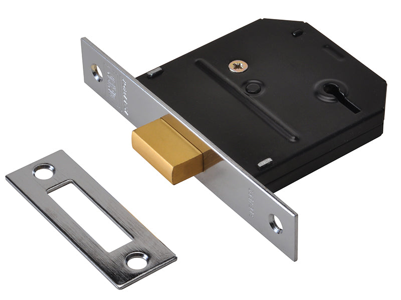 UNION ES-DL Essentials 3 Lever Mortice Deadlock Chrome 79mm 3in Visi UNNYESDLCH30