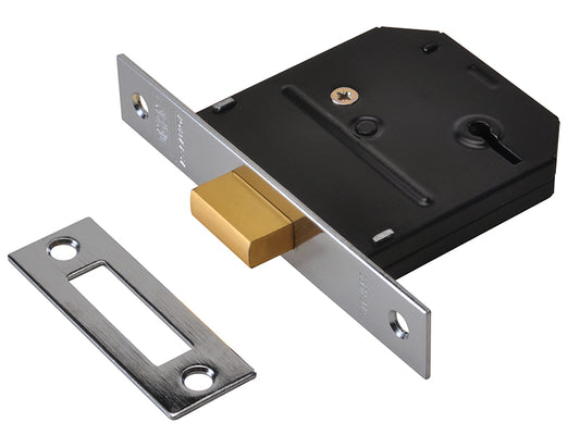 UNION ES-DL Essentials 3 Lever Mortice Deadlock Chrome 79mm 3in Visi UNNYESDLCH30