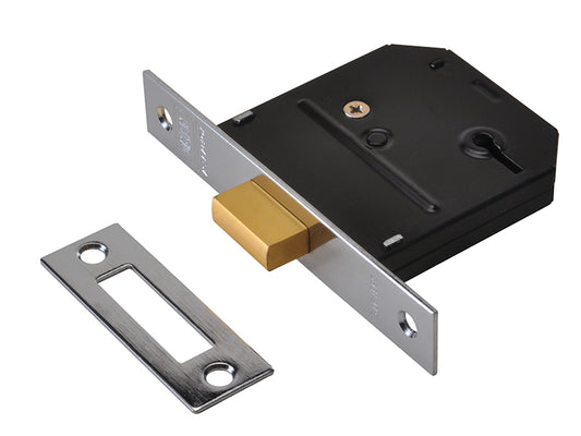 UNION ES-DL Essentials 3 Lever Mortice Deadlock Polished Brass 79mm 3in Visi UNNYESDLPB30