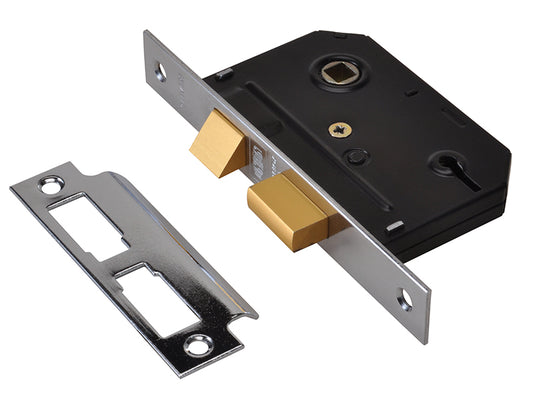 UNION ES-SL Essentials 3 Lever Mortice Sashlock Chrome 65mm 2.5in Visi UNNYESSLCH25
