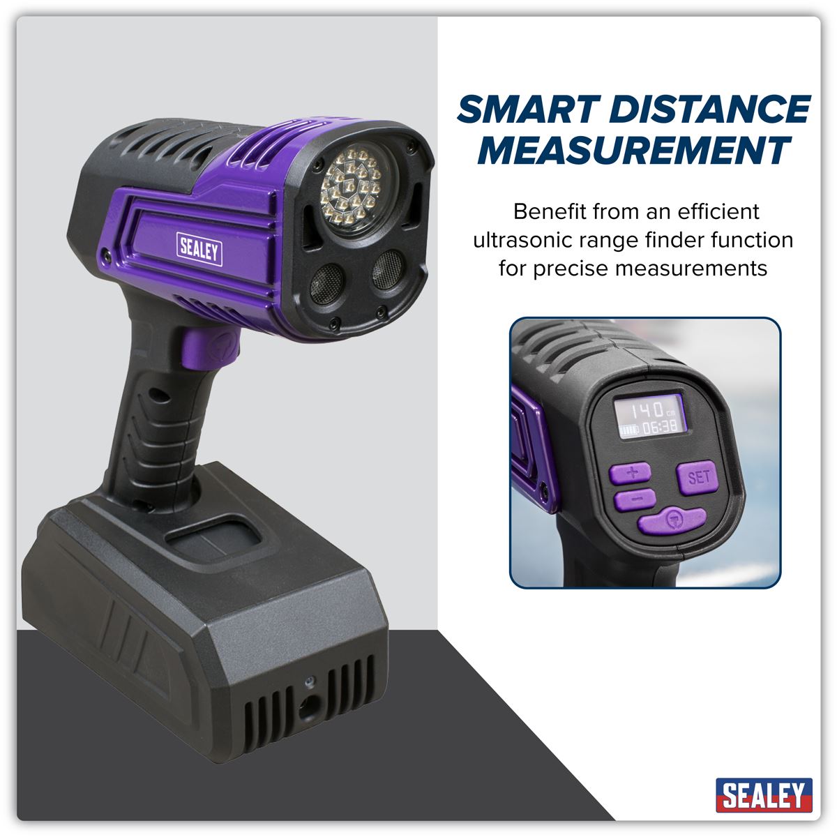 Sealey Rechargeable Inspection UV Curing Light Kit 66W Lithium-ion 11.1V UVC01