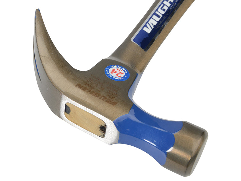 Vaughan R24 Curved Claw Nail Hammer All Steel Smooth Face 680g (24oz) VAUR24