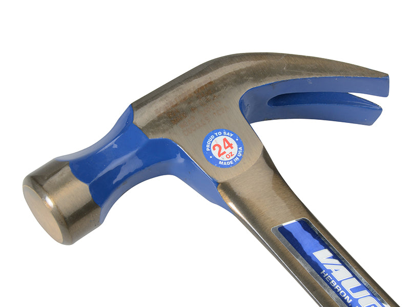 Vaughan R24 Curved Claw Nail Hammer All Steel Smooth Face 680g (24oz) VAUR24